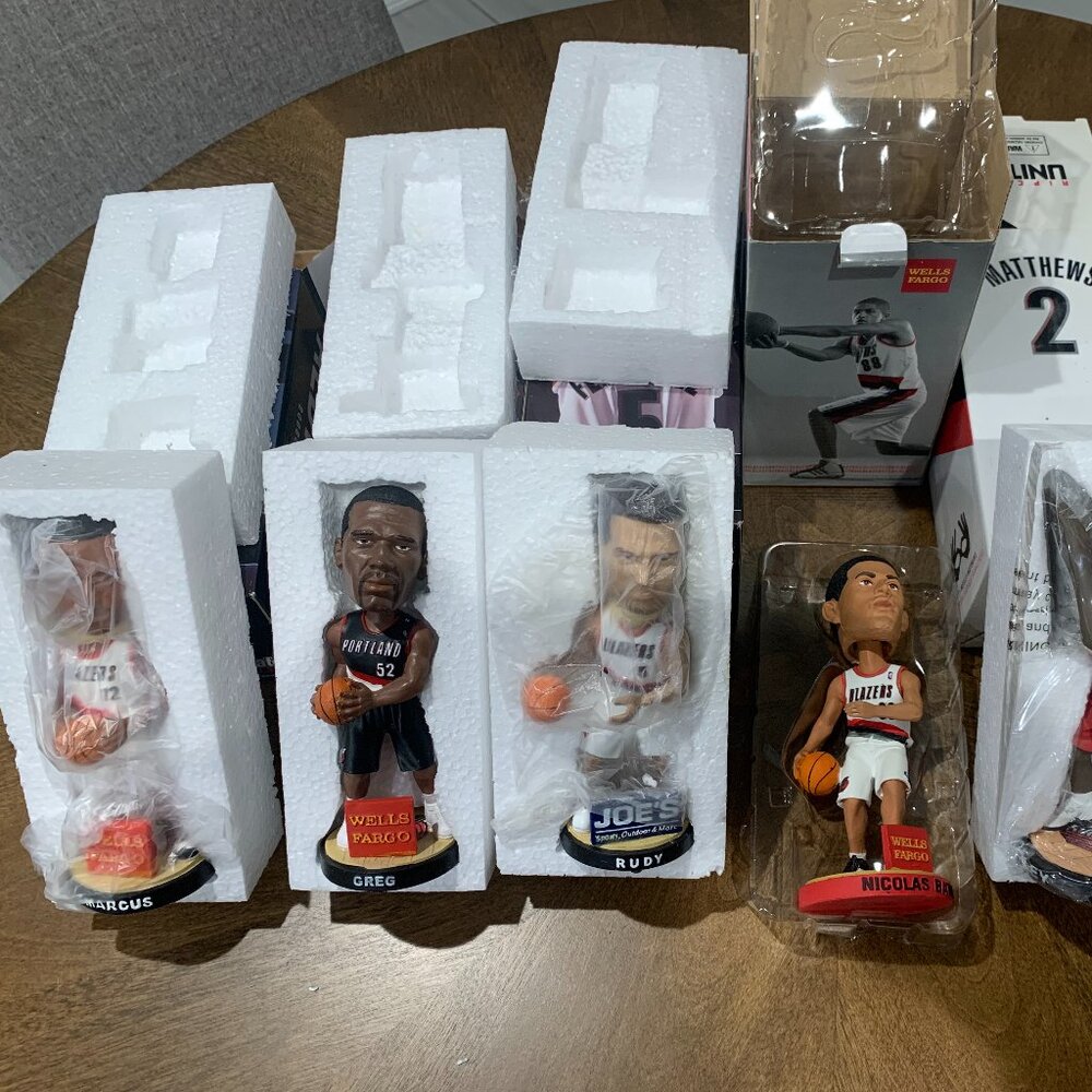 Misc. Portland Trailblazers Bobbleheads, various seasons